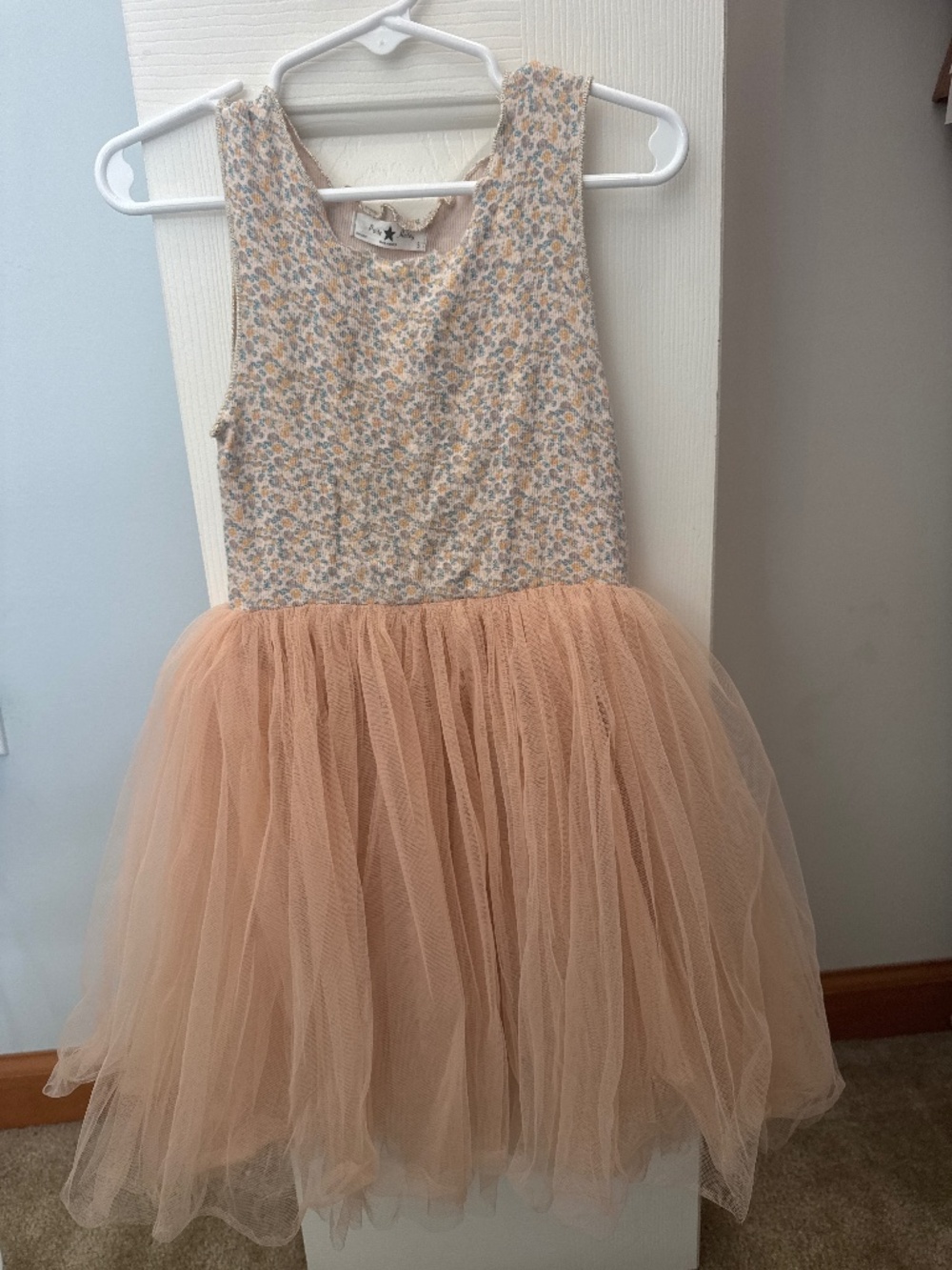 Petite Hailey flower dress with tulle